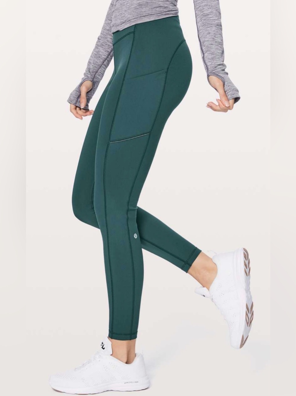 Lululemon Speed Up Tight Full-On Luxtreme 28” Submarine Dark Green Size 4